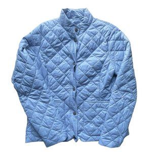 Barbour Light Blue Quilted Puffer Jacket